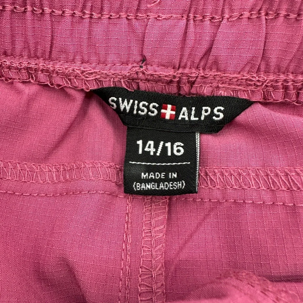 Swiss Alps Dalia Casual Shorts Pink Ripstop Stretch Girls 14/16 MGS3167 NWT